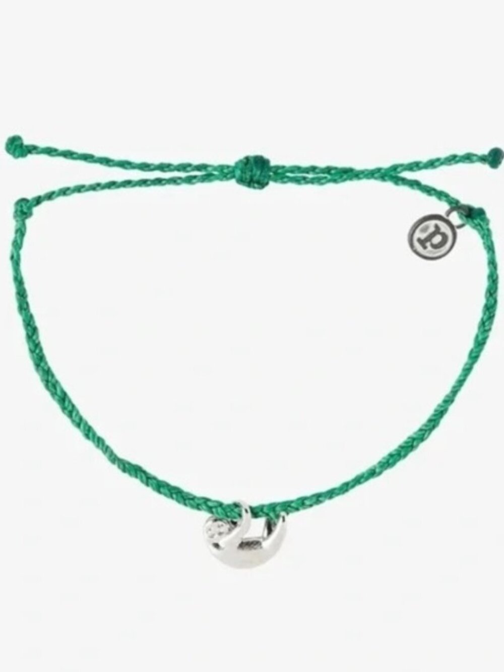 NWT Pura Vida Save The Sloths Bracelet Green Silver Charm